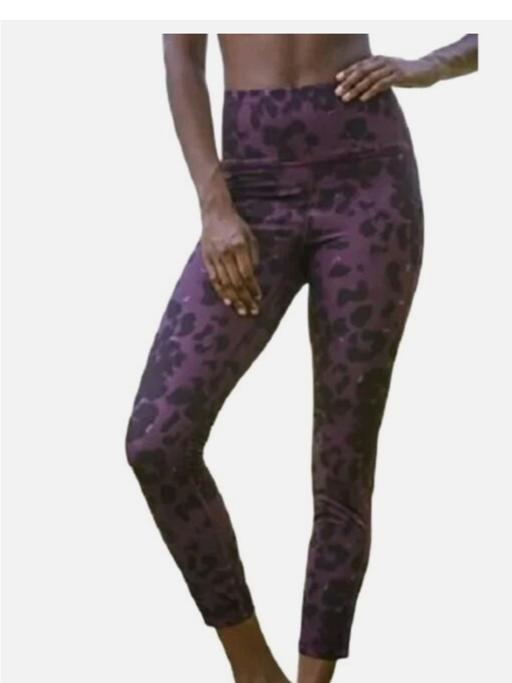 All In Motion High-Waist Purple Leopard Print Leggings size S